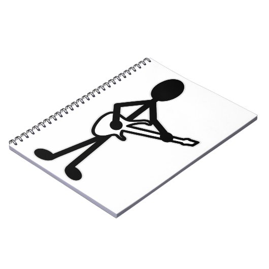 Gitarrist Strichmännchen Notizblock (Linke Seite)