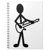 Gitarrist Strichmännchen Notizblock (Vorderseite)