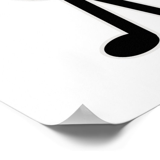 Gitarrist Strichmännchen Poster (Ecke)