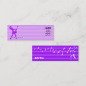 Gitarrist Stripes Lila - dünn Mini Visitenkarte (Vorne/Hinten)