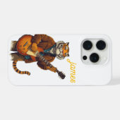 Gitarrist Tiger iPhone Hülle (Rückseite (Horizontal))