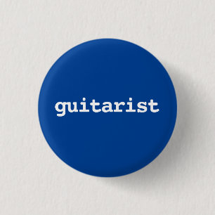 Gitarrist Typografie Button