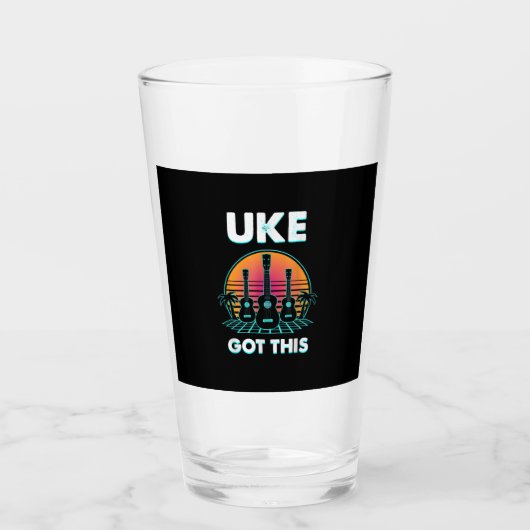 Gitarrist Uke Got diesen Geburtstag Glas (Vorderseite)