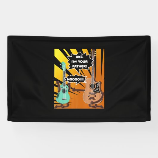 Gitarrist Uke Ich bin dein Vater Geburtstag Banner (Horizontal)