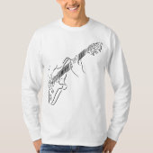 Gitarrist und schwarze Silhouette einer Rockgitarr T-Shirt (Vorderseite)