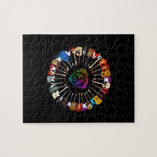 Gitarrist Variety Geburtstag Puzzle (Horizontal)