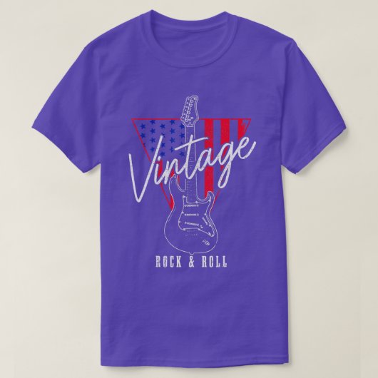Gitarrist Vintag Rock & Roll Music Gitarrist T-Shirt (Design vorne)