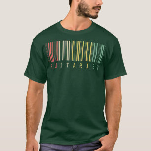Gitarrist Vintage Barcode Musiker Retro Farben Gu T-Shirt