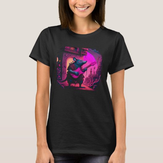 Gitarristen-Maus-Designs T-Shirt (Vorderseite)