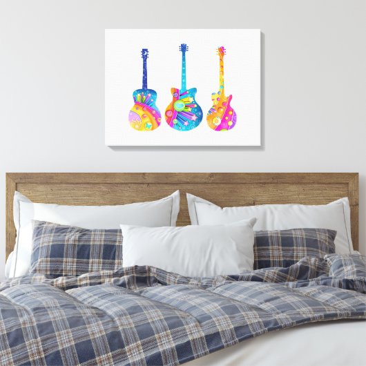 GITARS STARTE LEINWAND ART DRUCKER (Insitu (Schlafzimmer))