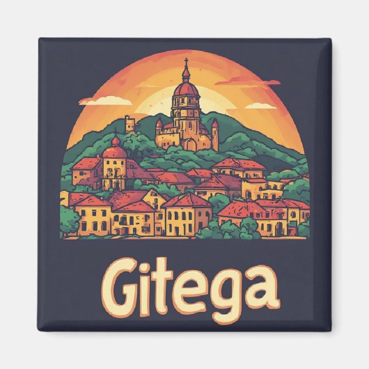 Gitega Burundi-Erinnerungsstück 🏛️ Magnet (Vorne)