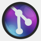 GitLens-Aufkleber Runder Aufkleber (Vorderseite)