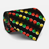 Gitman Emoji Dot auf schwarzer Seide Krawatte (Gerollt)