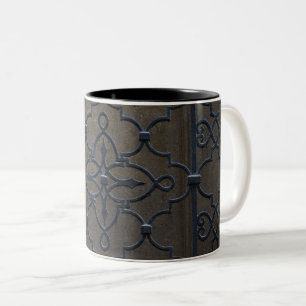 Gitter aus Schmiedeeisen vintage architektonisches Zweifarbige Tasse