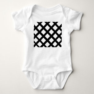 Gitter-Baby-Body (Creme & Schwarz) Baby Strampler