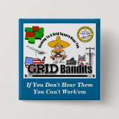 Gitter-Bandit-Knopf mit Phrase Button (Vorderseite)