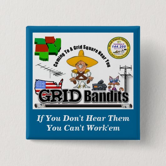 Gitter-Bandit-Knopf mit Phrase Button (Vorderseite)