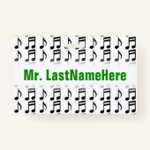 Gitter der musikalischen Anmerkungen + Ausweis (Rückseite)