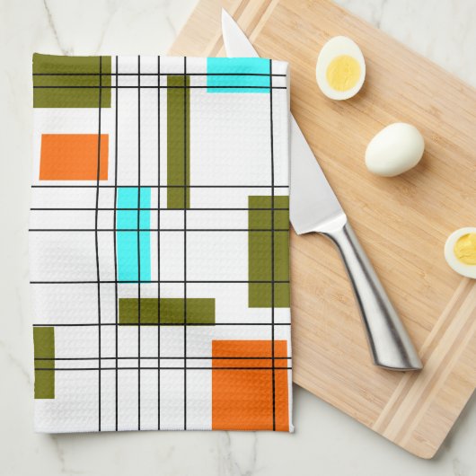 Gitter des Mittelzentrums Geschirrtuch (Viertel Falte)