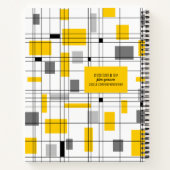 Gitter des mittleren Jahrhunderts Notizblock (Rückseite)