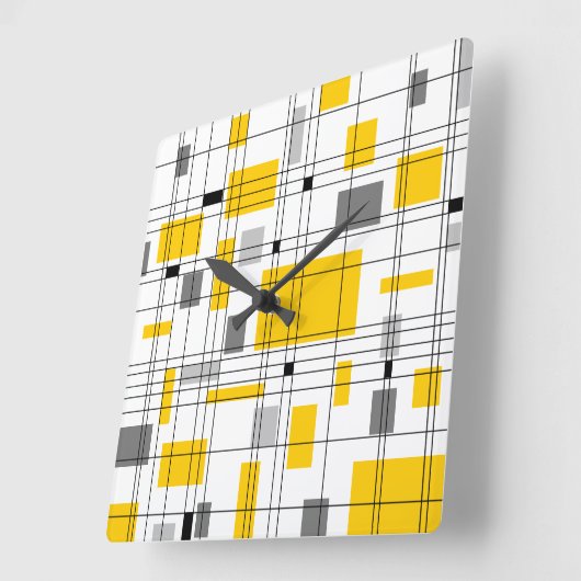 Gitter des mittleren Jahrhunderts Quadratische Wanduhr (Winkel)