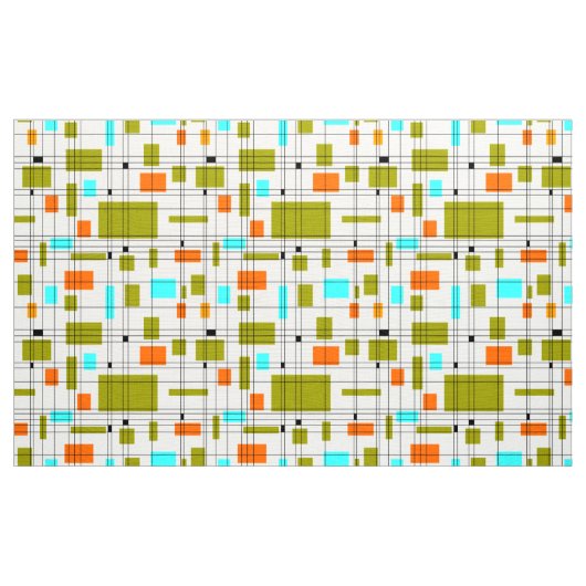 Gitter des mittleren Jahrhunderts Stoff (Yard (91,4 cm))