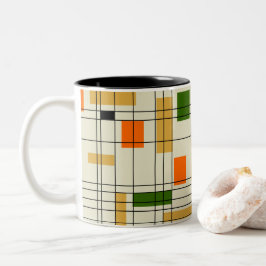 Gitter des mittleren Jahrhunderts Zweifarbige Tasse