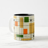 Gitter des mittleren Jahrhunderts Zweifarbige Tasse (Vorderseite Links)