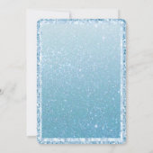 Gitter Frozen Mermaid Princess Winter Theme Party Einladung (Rückseite)