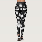 Gitter für schwarze Quadrate Leggings (Rückseite)