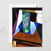 Gitter - Glas auf einem Tisch Postkarte (Vorne/Hinten)