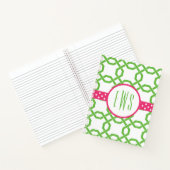 Gitter & Grosgrain Mit Monogramm-SpiralNotebook Notizblock (Innenseite)