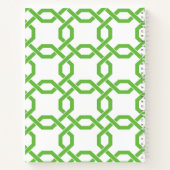 Gitter & Grosgrain Mit Monogramm-SpiralNotebook Notizblock (Rückseite)