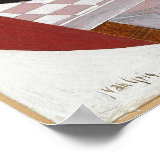 Gitter - Karton und Spielkarten Poster (Ecke)