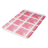 Gitter-Marmoreffekt-Rosa und orange große Matte (Schrägansicht)