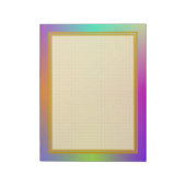 Gitter mit farbenfroher Metallic 8.5x11 Notizblock (Rotiert)