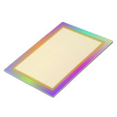 Gitter mit farbenfroher Metallic 8.5x11 Notizblock (angewinkelt)