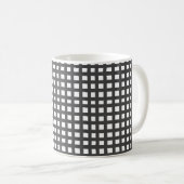 Gitter mit grauem Quadratmaschen Kaffeetasse (VorderseiteRechts)