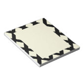 Gitter Notizblock (Creme & Schwarz) (angewinkelt)