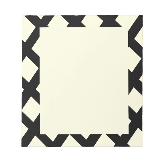 Gitter Notizblock (Creme & Schwarz) (Vorderseite)