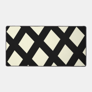 Gitter-Schreibtischunterlage (Creme & Schwarz) Schreibtischunterlage