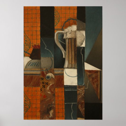 Gitter - Spielkarten und Glas Bier Poster (Vorne)