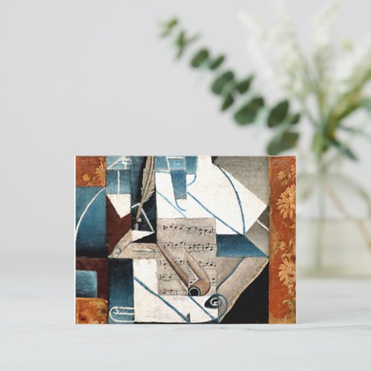 Gitter - Stift und Rohr Postkarte (Stehend Vorderseite)