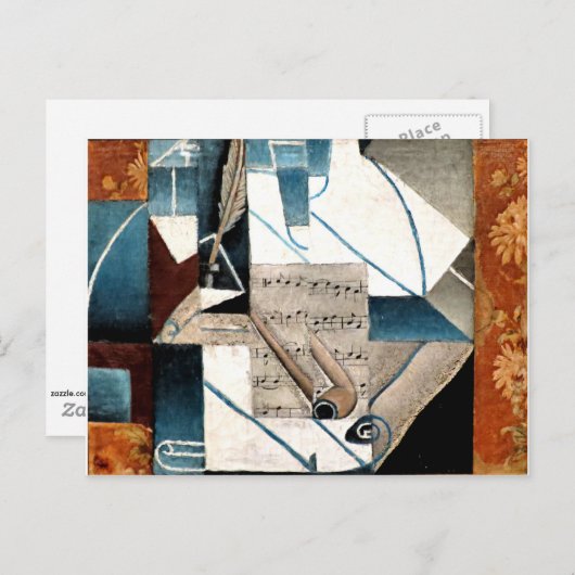 Gitter - Stift und Rohr Postkarte (Vorne/Hinten)