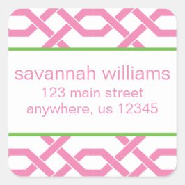 Gitter- und Grosgetreide-Rücksendeadressen-Aufkleb Quadratischer Aufkleber