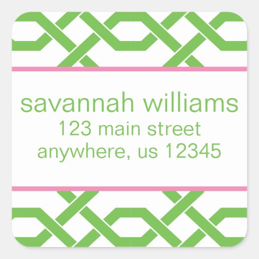 Gitter- und Grosgetreide-Rücksendeadressen-Aufkleb Quadratischer Aufkleber (Vorderseite)