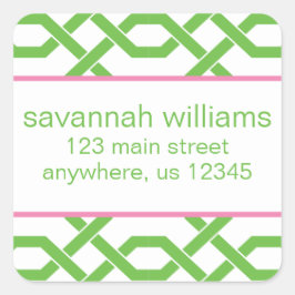 Gitter- und Grosgetreide-Rücksendeadressen-Aufkleb Quadratischer Aufkleber