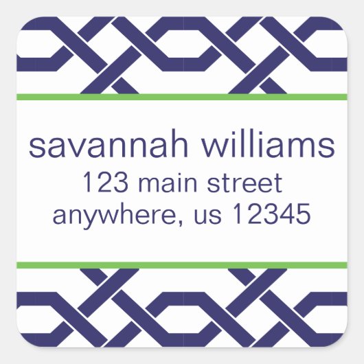 Gitter- und Grosgetreide-Rücksendeadressen-Aufkleb Quadratischer Aufkleber (Vorderseite)