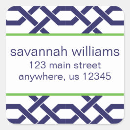 Gitter- und Grosgetreide-Rücksendeadressen-Aufkleb Quadratischer Aufkleber