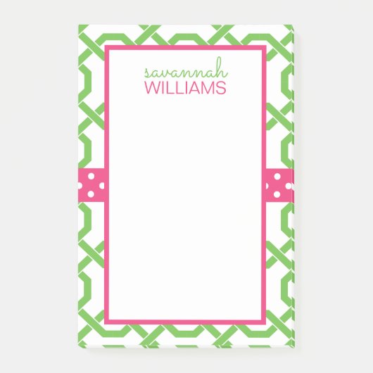 Gitter und Grosgrain Personalisiert Post-it-Notepa Post-it Klebezettel (Vorderseite)